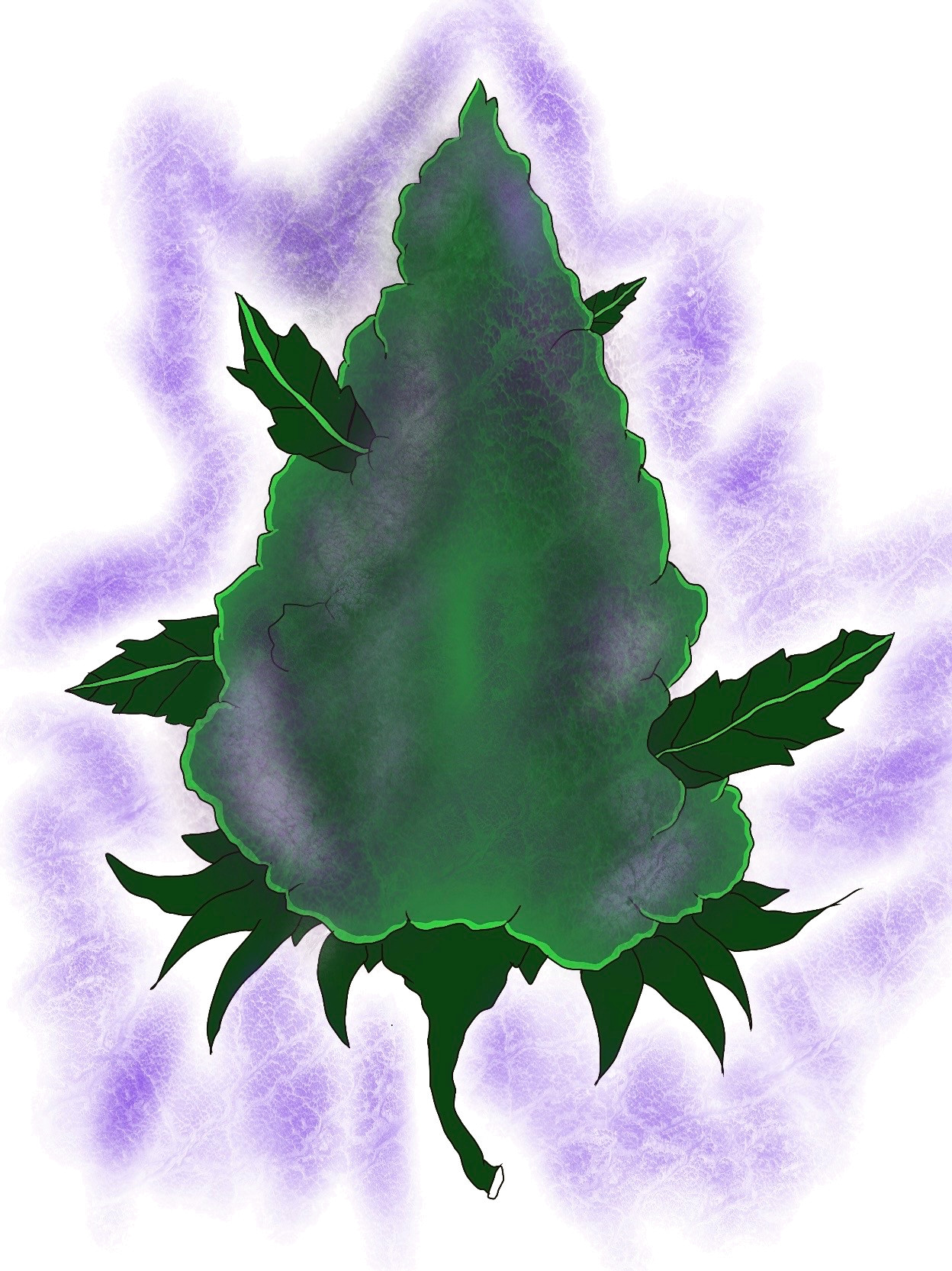 Purple Botanical Study — original design by Reed The Ink