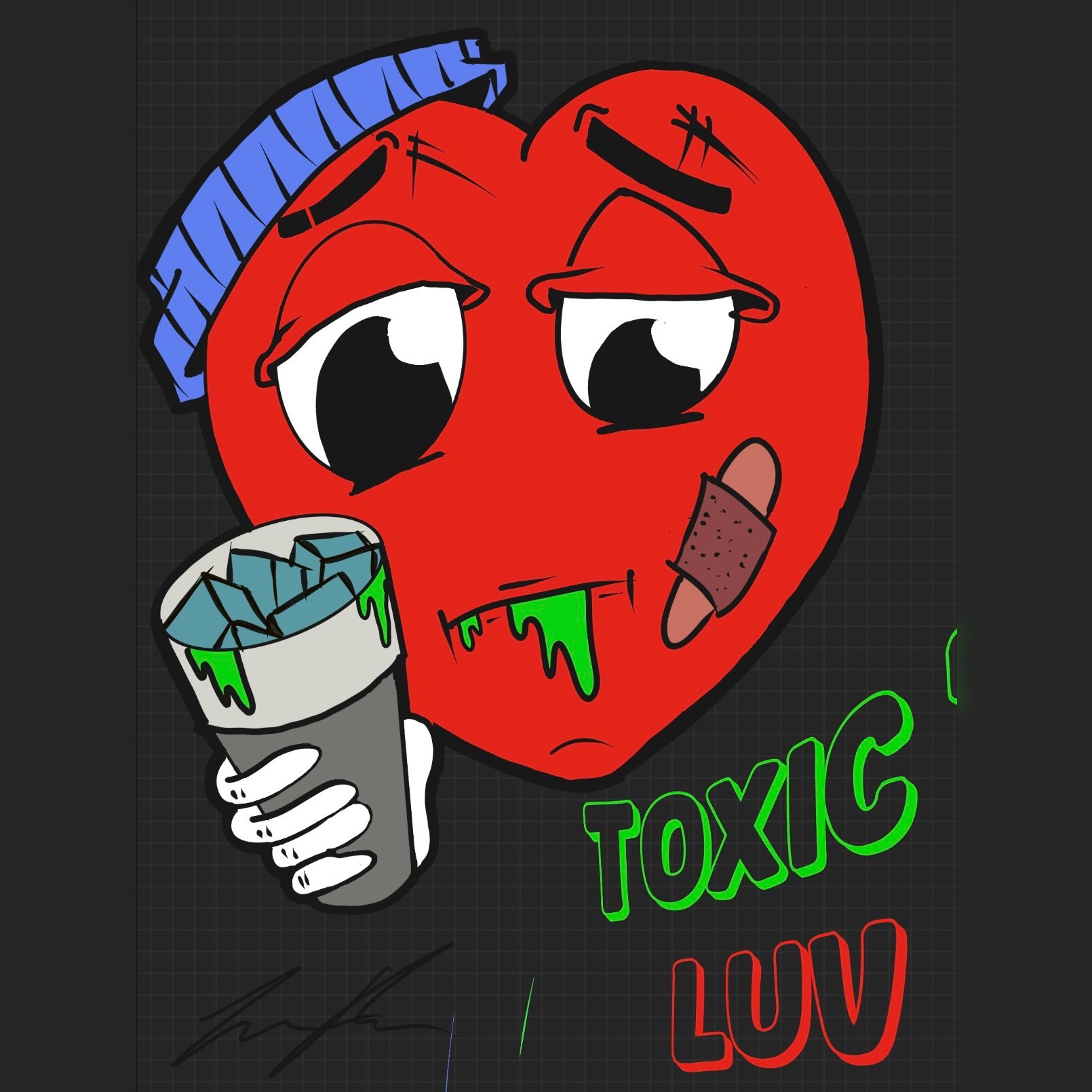 Toxic Luv Streetwear Graphic — original design by Reed The Ink